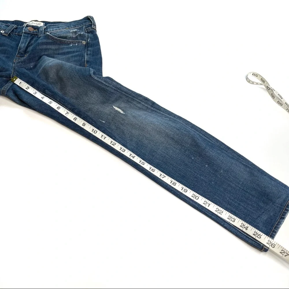 Madewell Slim Boyjean Distressed Blue Cropped 23